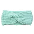 thumbnail image 1 of Big Sale! Fdelink Soft Stretch Ear Warmer Headband Women Winter Cable Knit Headbands Hairbands, Head Hairband (Mint Green), 1 of 1