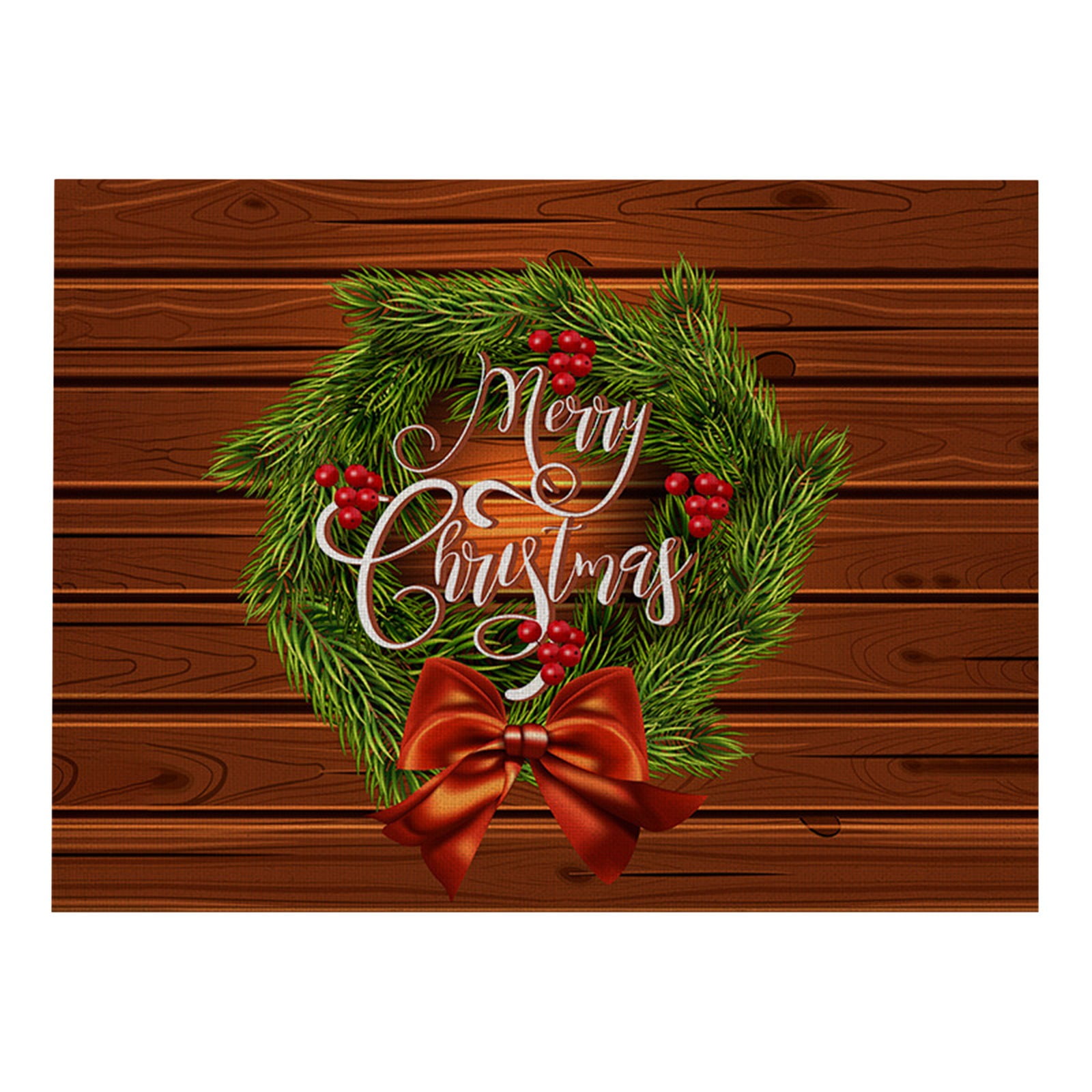 Big Sale! Flax Pgeraug Hot Sale! 1Pc Placemat, Kitchen Mats Christmas