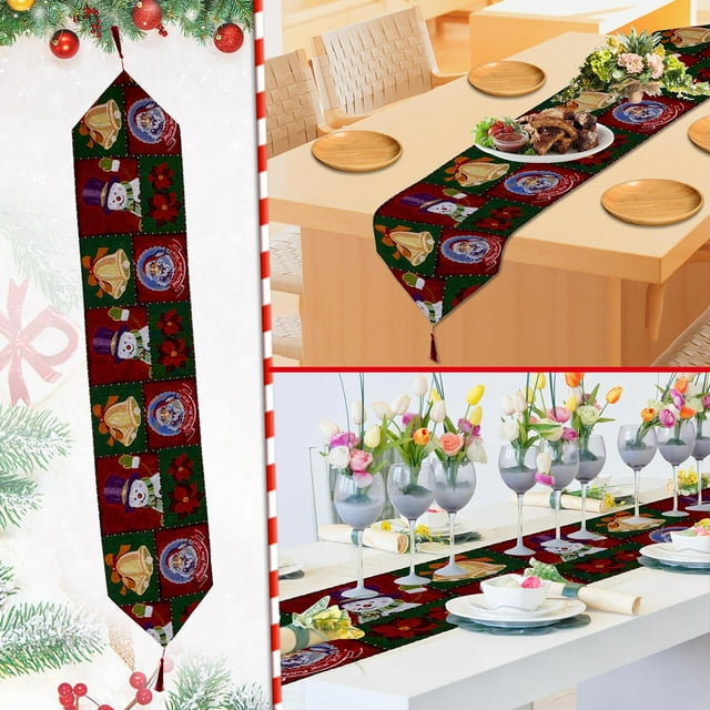 Big Sale! Gelren Christmas Table Runner Christmas Decoration Christmas