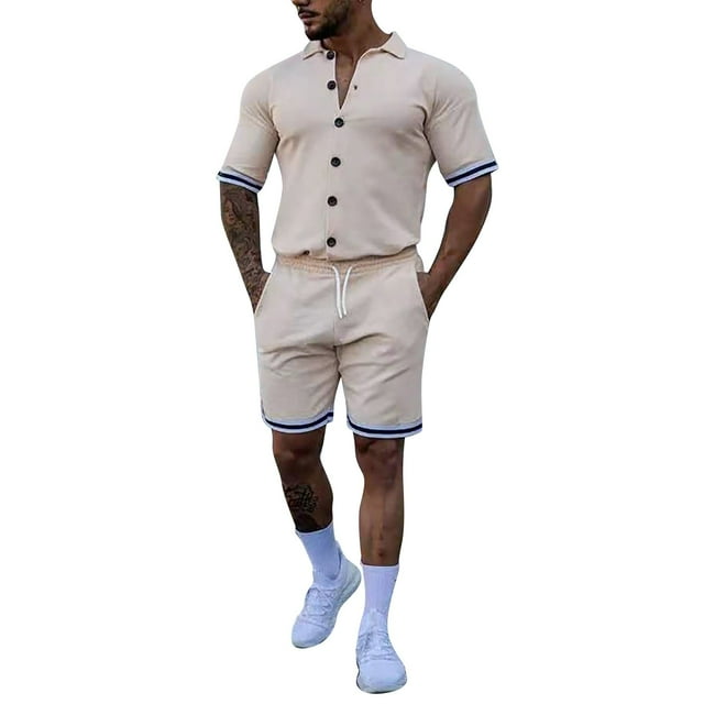 Big Sale Hassda Matching Set Summer Outfits Men's Casual Fashion Trend