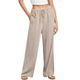 Big Sale Hassda Womens Slacks Straight Leg Pants Women's Linen Summer