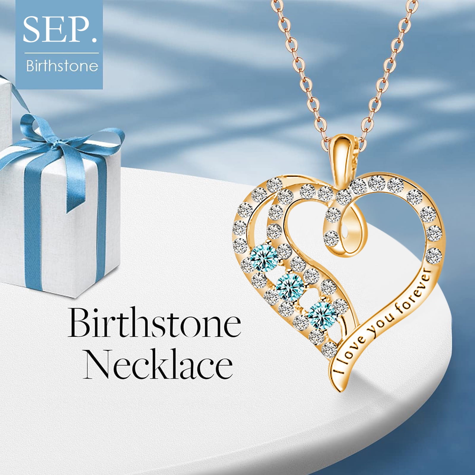 Big Sale! HeartToHeart Lettering Necklace With Diamonds Birth Stone