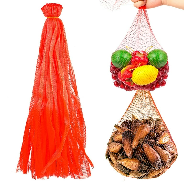 Big Sale Piaybook 50 100 200 PCS Produce Mesh Bags 24 Reusable Mesh Seafood Cooking Boil Bags Fruit Vegetable Storage Mesh Netting Bag Washable For Toys Onion Potato Garlic Walmart