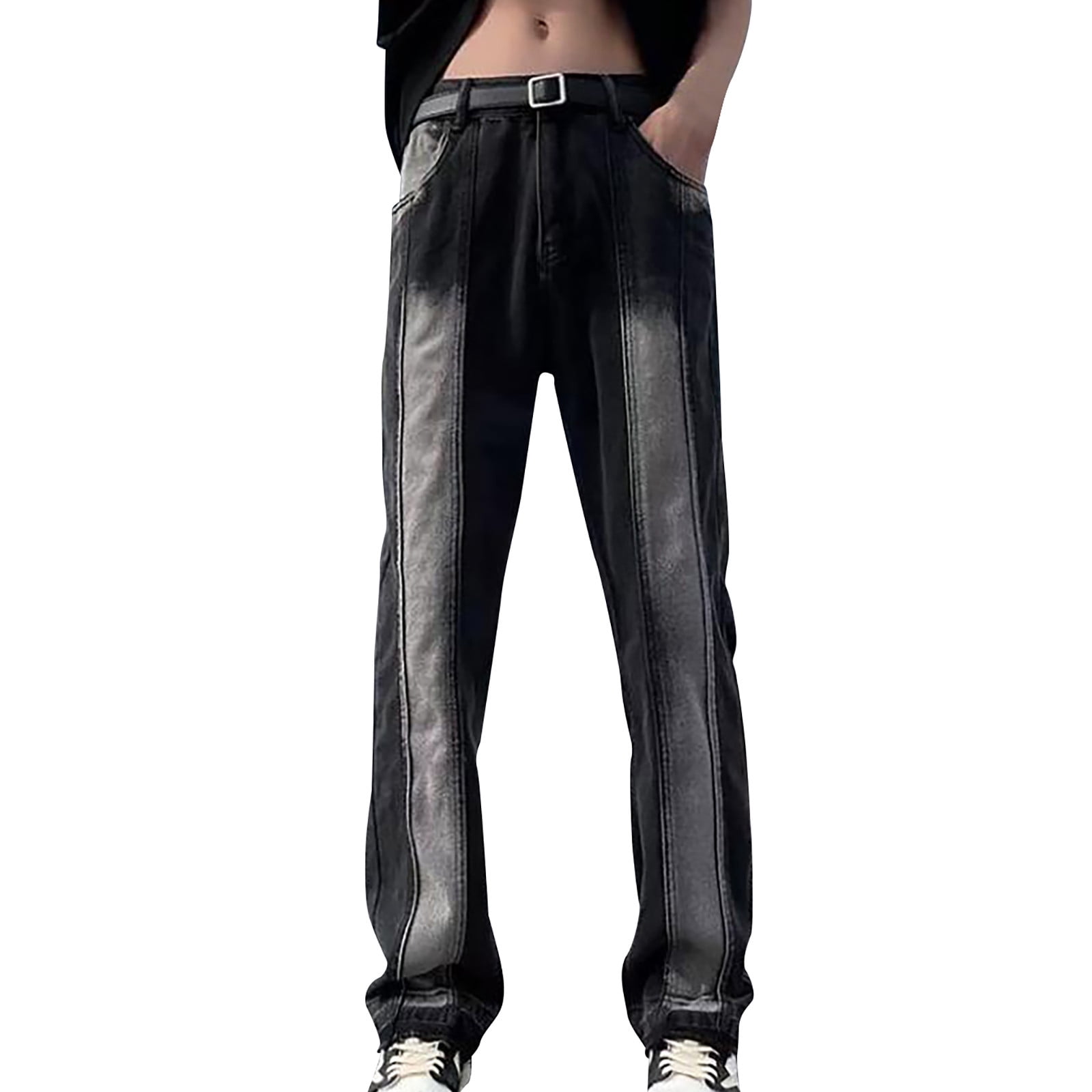 Big Sale!Syhpoeug Jeans for Men's Jeans Comfort Stretch Denim Straight