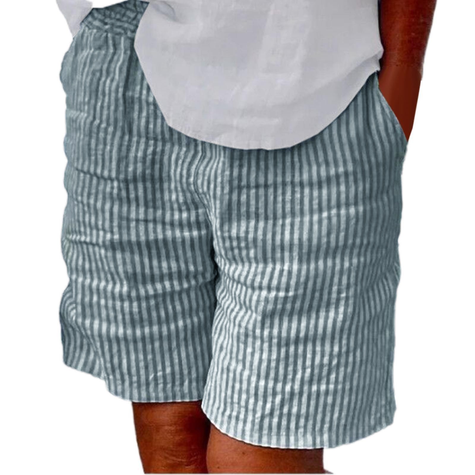 Big Sale!Unolxmxbk Linen Pants Women Ladies Casual Elastic Striped