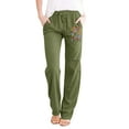 Big Sale!Unolxmxbk Linen Pants Women Womens Printing Loose Pants with