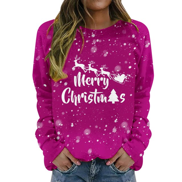 Big Sale!Uooqdmx Christmas Sweatshirts For Women Plus Size Christmas