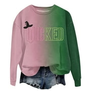 WEANT-HOODIES Big Sale! WEANT Wicked Sweatshirt Womens Tops Witches of Hoodie, Changed for Good Hoodie, Wicked Defy Gravity Hoodie, Wicked Hoodie, Wicked Sweatshirt Army Green Size:S-5Xl(Xl)