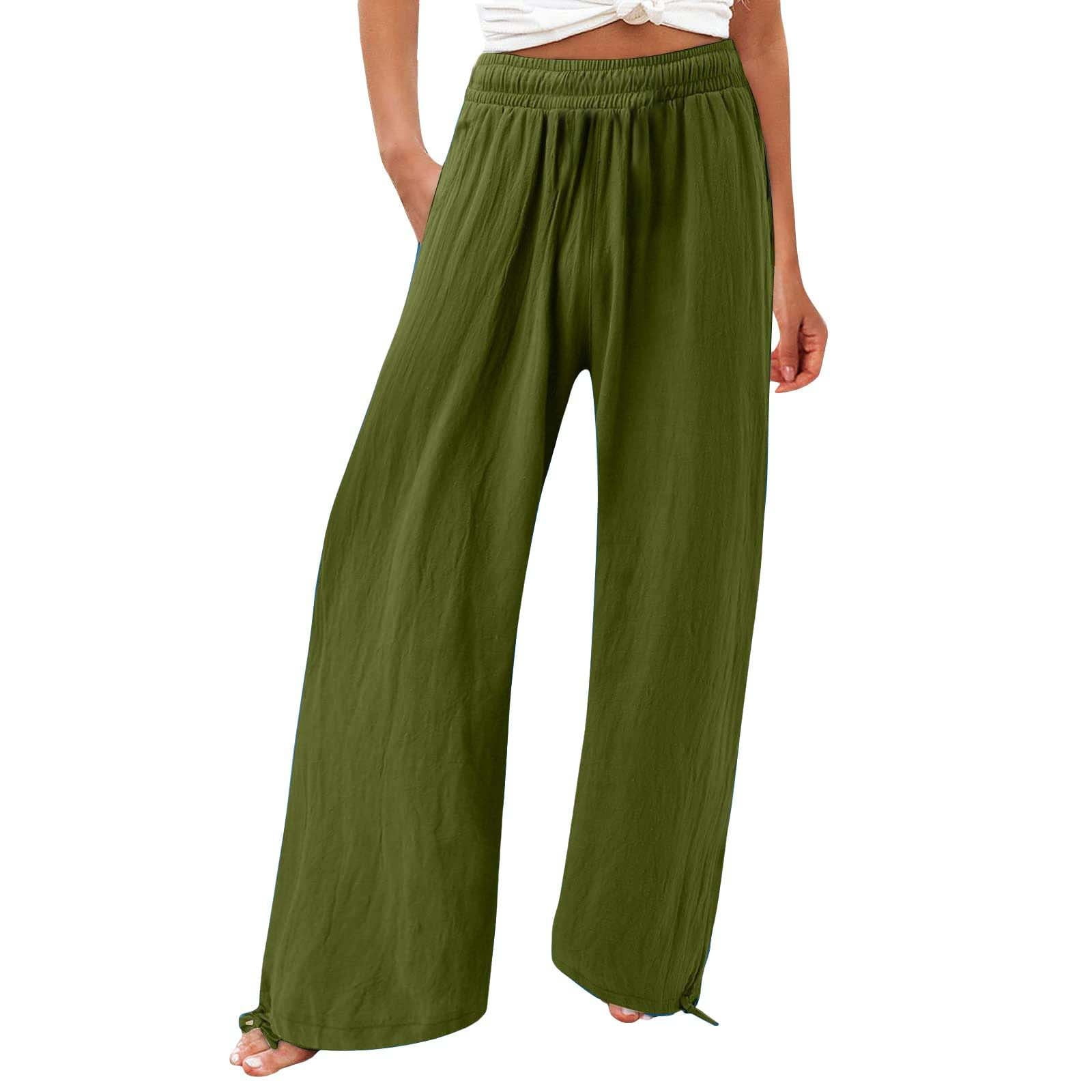 Women's Loose Wide-leg Pocket Casual Leather Pants