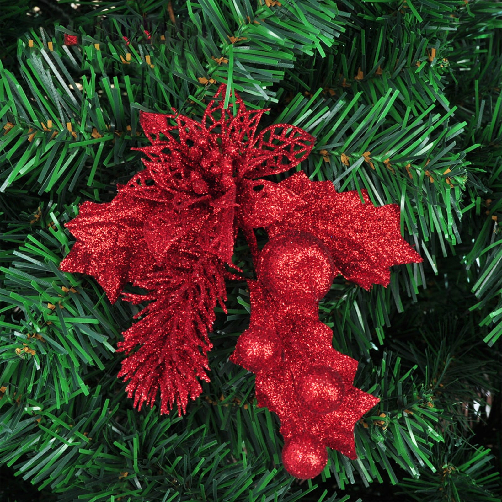 Big Sale! Zooraco Artificial Flowers Simulated Christmas Cuttings 23cm