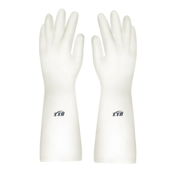 npkgvia Cleaning Supplies,Rubber Gloves,Gloves Gloves Washing Hand Rubber Long Cleaning Warm Gloves Kitchen Latex Dish Washing Tool Dishes G,Cleaning Gloves,Dishwashing Gloves,White