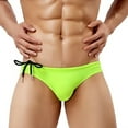 thumbnail image 1 of OGLCCG Men's Swim Briefs Low Waist Solid Color Bikini Swimwear for Men Summer Beach Swimsuit Swimming Briefs with Drawstring, 1 of 6
