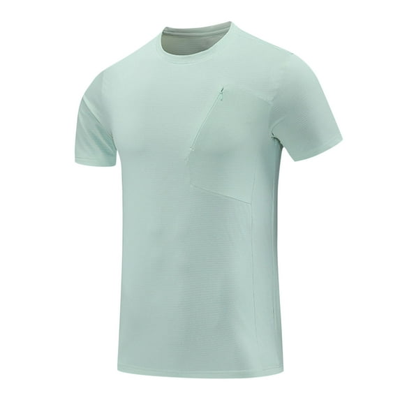OGLCCG Men's Athletic Running Shirts Quick Dry Short Sleeve Sun Protection Hiking Workout T-Shirts Quick Dry Lightweight Fishing Tees Tops