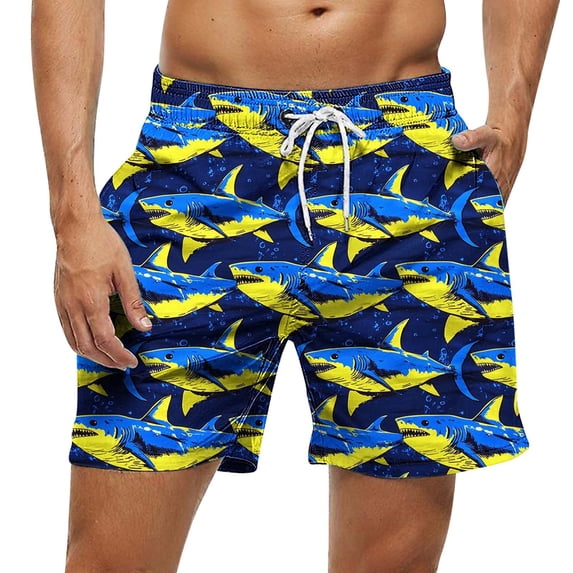 OGLCCG Men's Swim Trunks Summer Quick Dry Drawstring Elastic Waist Swim Shorts Fashion Casual Beach Swimwear Bathing Suits with Pockets