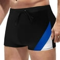 thumbnail image 1 of OGLCCG Men's Swimwear Striped Quick Dry Adjustable Drawstring Summer Swimming Boxer Fashion Square Cut Swimsuits Trunks Briefs, 1 of 6