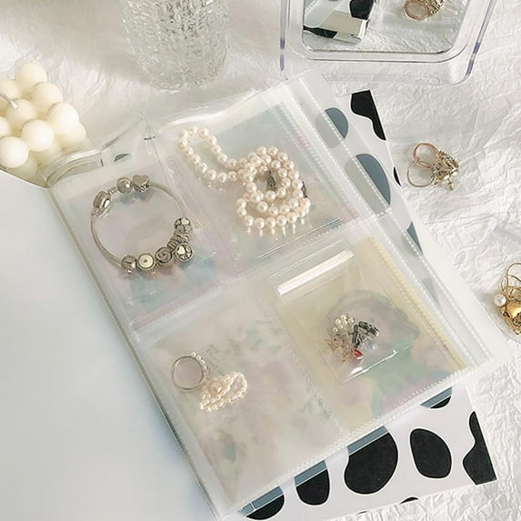 Big Sales! Transparent Jewelry Storage Book Organizer, Jewelry Storage Album For Rings, Necklace, Bracelets, Stud, And Earrings Jewellery Holder Book