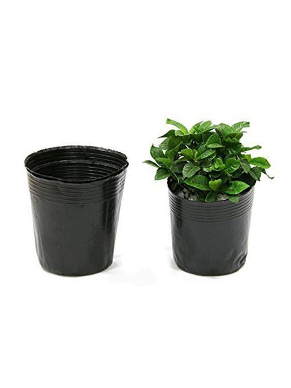 Big Save!100pcs/set Household Garden Black Plastic Plant Nutrition Pots Practical Durable Soft Plant Nutrition Pots