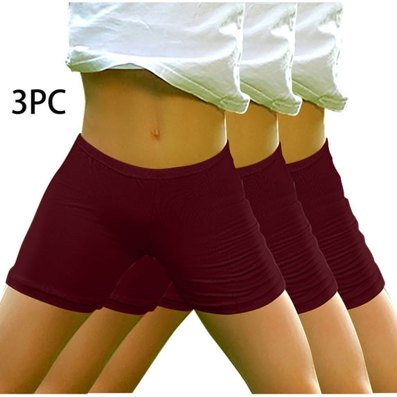 The Big Save of The Day kttectoa Kids Clothes 3Pcs Girls Summer Cotton Leggings Solid Color Bike Shorts Comfy Straight Leg Shorts for Under Dress Yoga Shorts Casual Shorts Toddler Shorts 4-12T