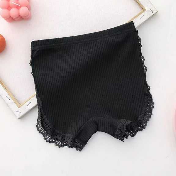 The Big Save of The Day kttectoa Kids Clothes Girls Cotton Lace Side Shorts for Under Dresses Solid Color Stretchy Safety Leggings Comfy Casual Shorts Bike Shorts Kids Clothes 1-9T