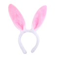 thumbnail image 1 of [Big Save!]Easter Bunny Ears Festival Fluff Rabbit Ears Headband Headwear Dress Up Prop Funny Party Hats Bunny Ears for Party Costume Pink, 1 of 6