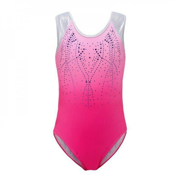 [Big Save!]Sleeveless Diamond Bright Pattern Body Suit Ballet Gymnastics Gradient Color Practice Dance Practice Clothes European American