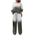 thumbnail image 1 of The Big Save of Today kttectoa Outfits for Women Womens Casual Outfits Lounge Sets Women Clothing Gradient Print Long Sleeve Crew Neck Pullover Tops and Pants Winter Outfits for Women, 1 of 4