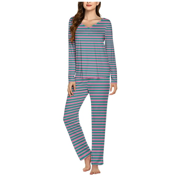 The Big Save kttectoa Outfits for Women Gifts for Women Loungewear for Women Printed Long Sleeve Crew Neck Pullover Shirts and Elastic Waist Pants Sets 2 Piece Outfits for Women