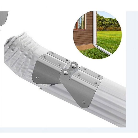2 Pcs Gutter Extension Hinge, Downspout Extension Flip-Up Hinge, Easy DIY Installation for Rectangle or Square Downspouts, Convenient Gutter Accessories