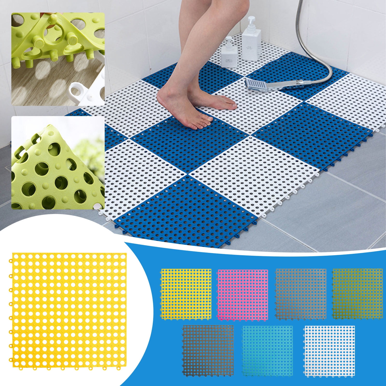 Non-slip Bathroom Mat Safety Shower Bath Mat Plastic Massage Pad Bathroom Carpet Floor main image 1
