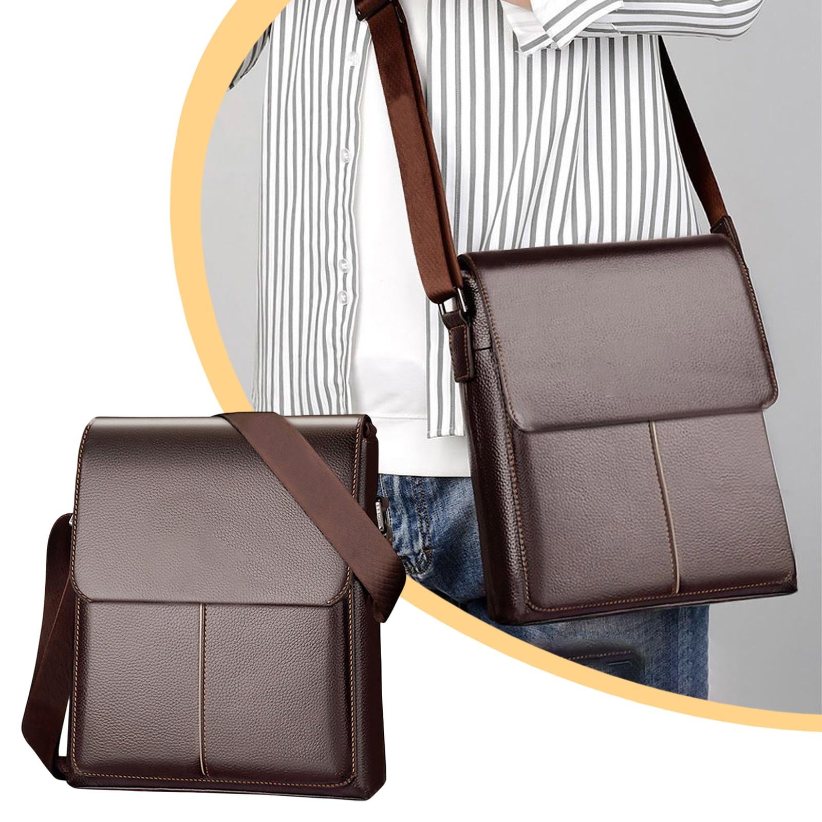 HUGS IDEA Women's Crossbody Bucket Bag - Adjustable Strap, Top Handle, Lightweight PU Leather
