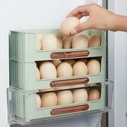 Big Savings! Proprietary Eggs Organizer, Refrigerator Side Door Storage Rack, Stackable Kitchen Storage Box for Egg Preservation and Organization