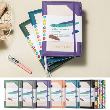 Big Savings! Undated Schedule Planner, Weekly Plan Book , Monthly Organizer Notebook, English Agenda for Work, School, and Personal Use Deals of The Day Clearance!