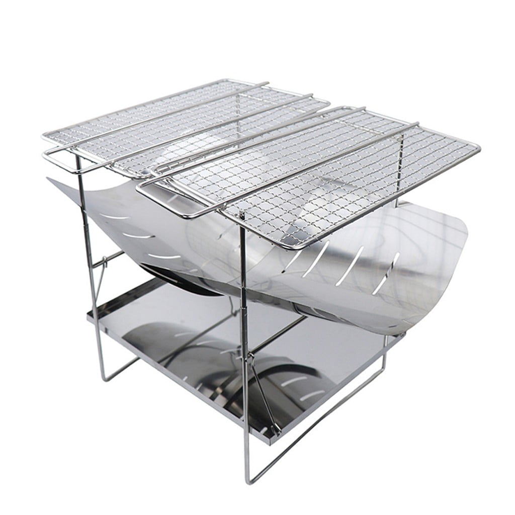 karymi Outdoor Portable Foldable Camping Stove Wood Stove Stainless Steel BBQ Grill Mens Gifts Wholesale