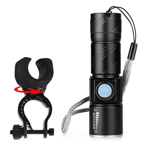 Big Savings karymi USB Rechargeable Bicycle Flashlight LED Bike Flashlight for Camping, Emergency, Hiking Camping Accessories Clearance The Big Save