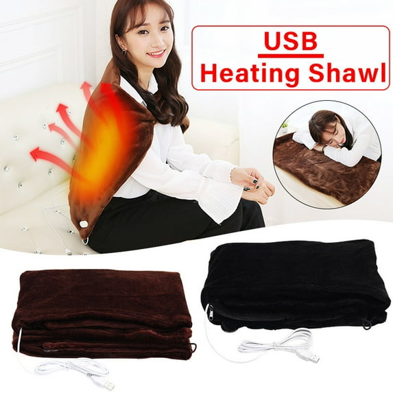 karymi Warming Heating Blanket Pad Shoulder Neck Mobile Heating Shawl USB Gifts for Women Hiking Essentials