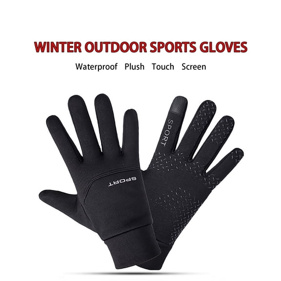 karymi Winter outdoor sports gloves windproof to-uch screen cycling mountaineering Travel Essentials Camping Gear