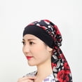 thumbnail image 1 of karymi Women Vintage Elastic Wide Chemo Scarf Turbans Night Sleep Hat Cap Birthday Gifts for Men Mens Gifts, 1 of 2