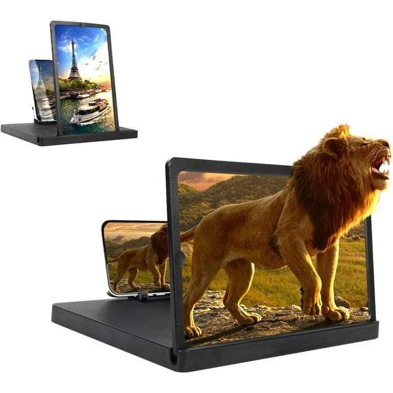 Big Screen Phone Magnifier,HD Expander,Foldable Stand with Amplifier ...