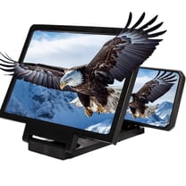 Big Screen Phone Magnifier, New Foldable HD Phone Amplifier Stand, Portable 3D Cell Phones Magnifying Screen for Movies, Videos and Gaming, Compatible with iPhone & Android(12in)