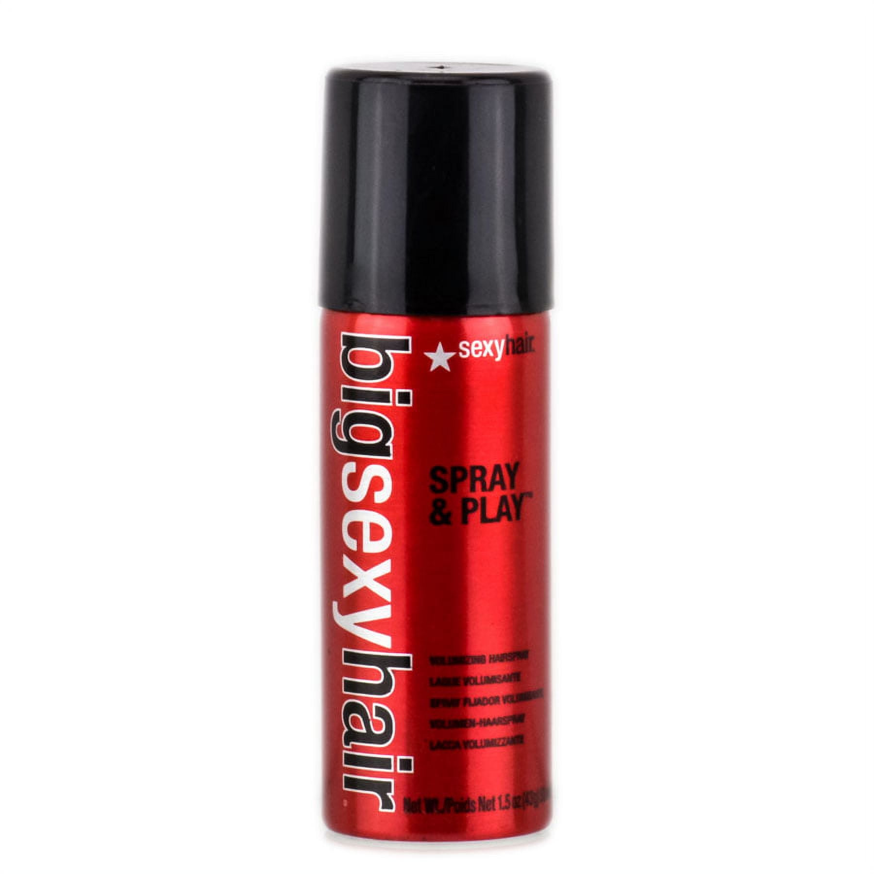 Big Sexy Hair Spray and Play Volumizing Hairspray - 1.5 oz / Travel Size - Pack of 2 with Sleek Comb