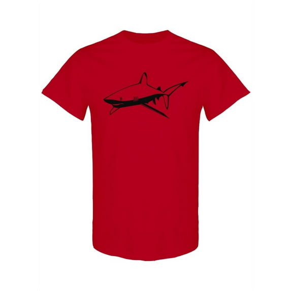 Big Shark Silhouette T-Shirt Men -Image by Shutterstock, Male 3X-Large