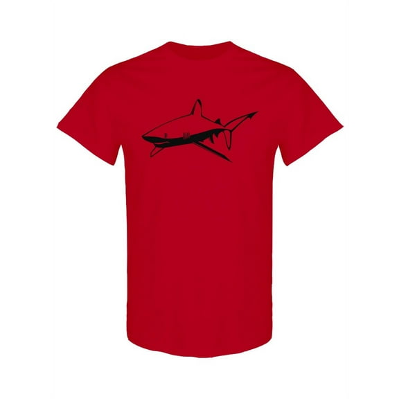 Big Shark Silhouette T-Shirt Men -Image by Shutterstock, Male Large