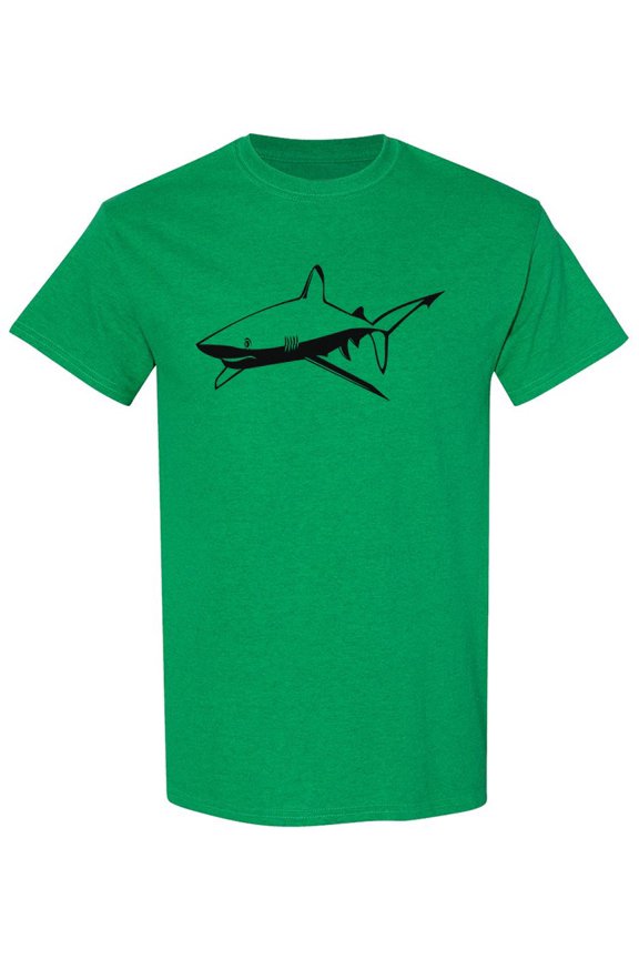 Big Shark Silhouette T-Shirt Men -Image by Shutterstock, Male Medium