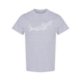 thumbnail image 1 of Big Shark Sketch T-Shirt Men -Image by Shutterstock, Male 3X-Large, 1 of 2