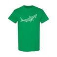 thumbnail image 1 of Big Shark Sketch T-Shirt Men -Image by Shutterstock, Male Medium, 1 of 2