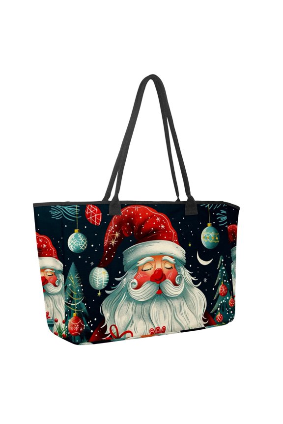 Big Shoulder Handbags for Women,Christmas Santa Claus Large Casual Tote Bags for Work Travel Commuter Shopping Trendy Handbag