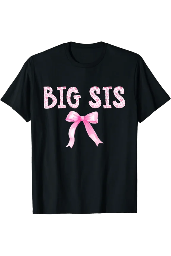 Big Sis Birthday Squad Matching Coquette Bow Family Party T-Shirt, Unisex T-Shirt