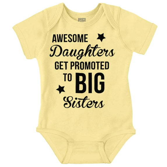 Big Sis Little Sister Younger Sibling Bodysuit Jumper Girls Infant Baby Brisco Brands 12M
