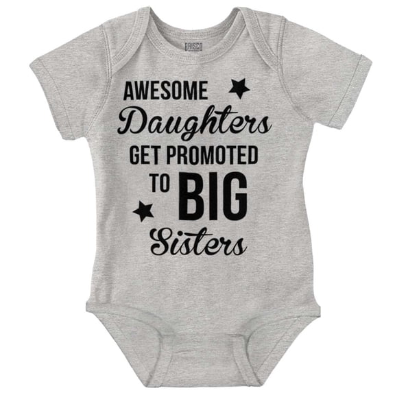 Big Sis Little Sister Younger Sibling Bodysuit Jumper Girls Infant Baby Brisco Brands 12M