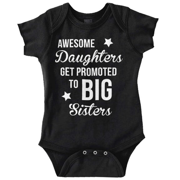Big Sis Little Sister Younger Sibling Bodysuit Jumper Girls Infant Baby Brisco Brands 24M